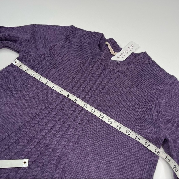 Soft Surroundings Sydney Knit Sweater Purple Wool Boho Winter Fall Office New - Picture 11 of 15